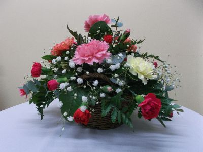 Carnation Basket Arrangement